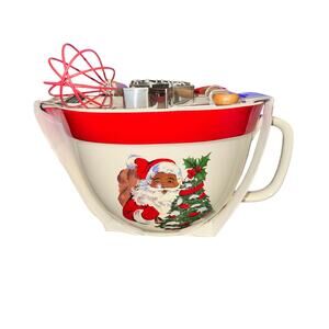 The Bakeshop Mixing Jug Baking Utensil Set Christmas Santa Whisk Spatula New